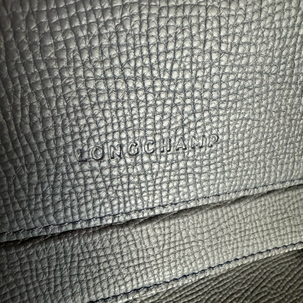 Longchamp Navy Suede & Leather Satchel Hard to find - Picture 6 of 6